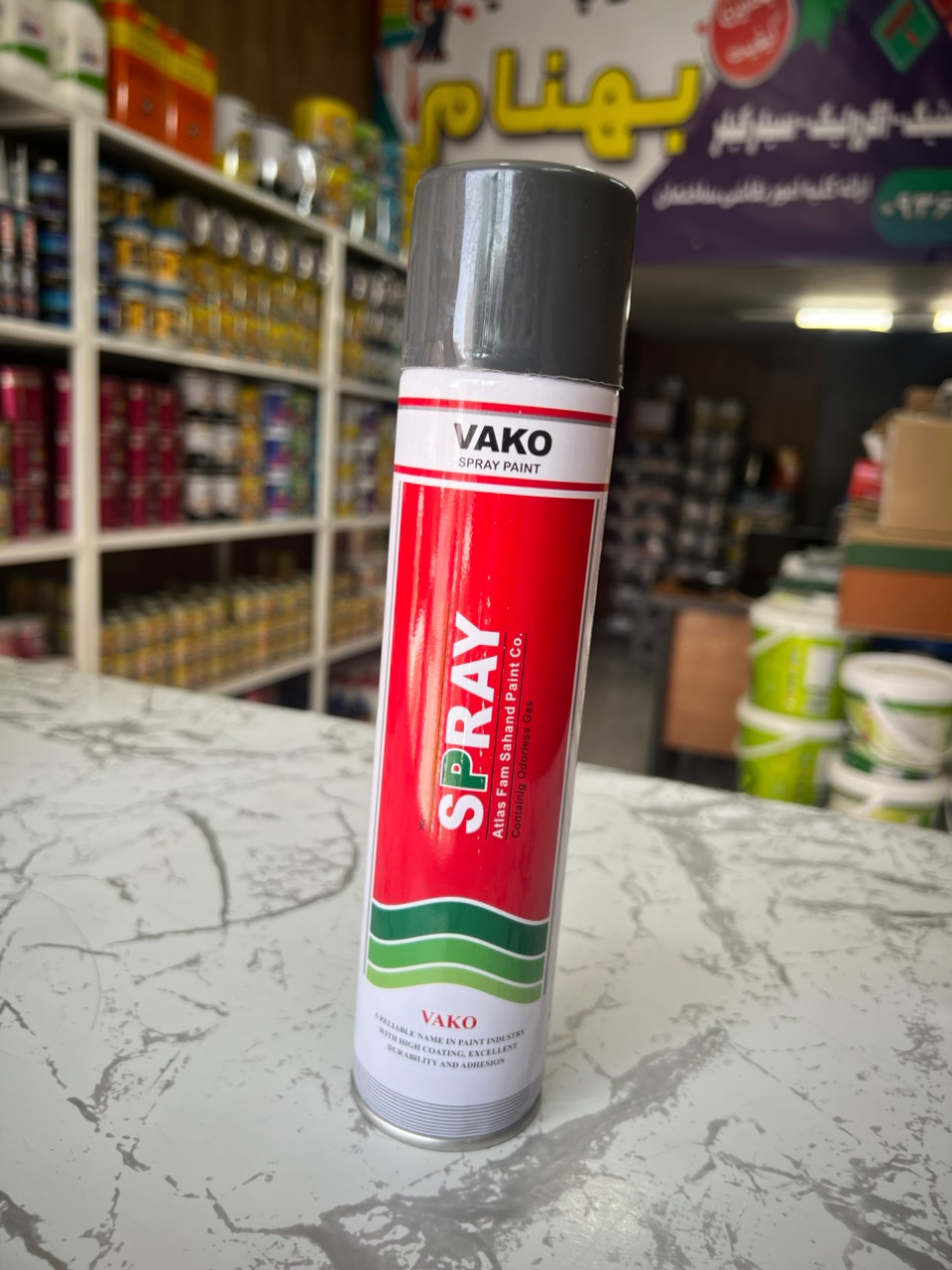 اسپری رنگ طوسی سیر براق واکو